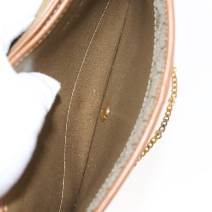 Christian Dior Vintage Honeycomb chain Canvas, BEIGE, CANVAS, Shoulder bag