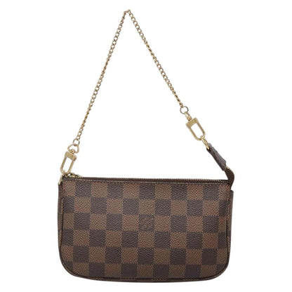 Louis Vuitton Pochette Accessoires Damier, BROWN, CANVAS, Clutche & pouche