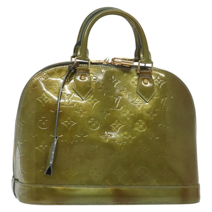 Louis Vuitton Alma Handbag Monogram Vernis, GREEN, PATENT_LEATHER, Handbag