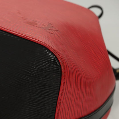 Louis Vuitton Petit Noe Handbag Two Tone Epi Leather, RED, LEATHER, Handbag