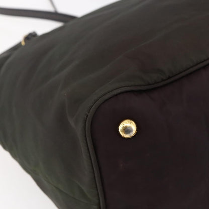 Prada Open Tote Tessuto, Khaki, Nylon, Tote Bag
