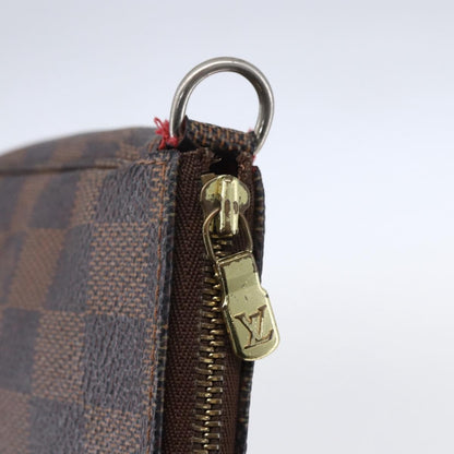 Louis Vuitton Pochette Accessoires Damier, BROWN, CANVAS, Clutche & pouche