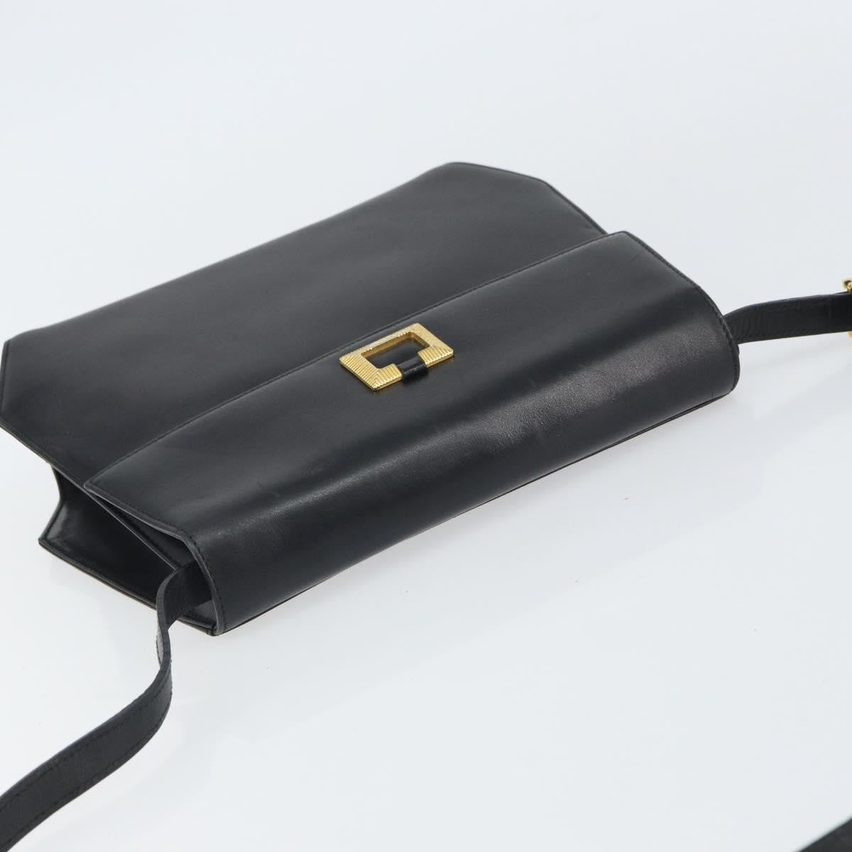 Salvatore Ferragamo Vintage Shoulder Bag Leather, BLACK, LEATHER, Shoulder bag