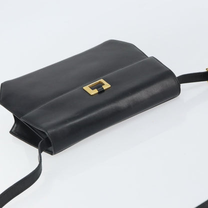 Salvatore Ferragamo Vintage Shoulder Bag Leather, BLACK, LEATHER, Shoulder bag