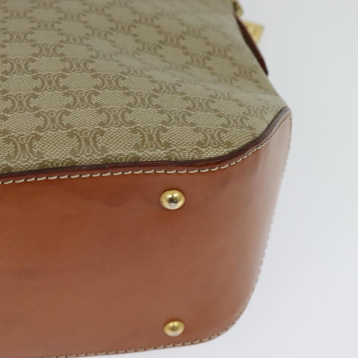 Celine Vintage Macadam Handbag Canvas, Beige, Canvas, Handbag