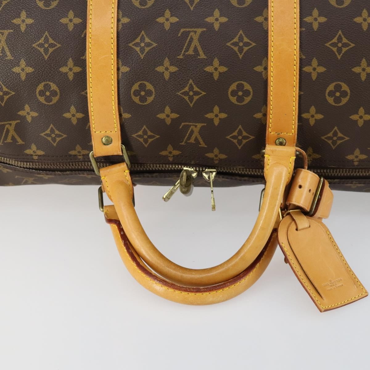 Louis Vuitton Keepall Bag Monogram Canvas, BROWN, CANVAS, Travel bag
