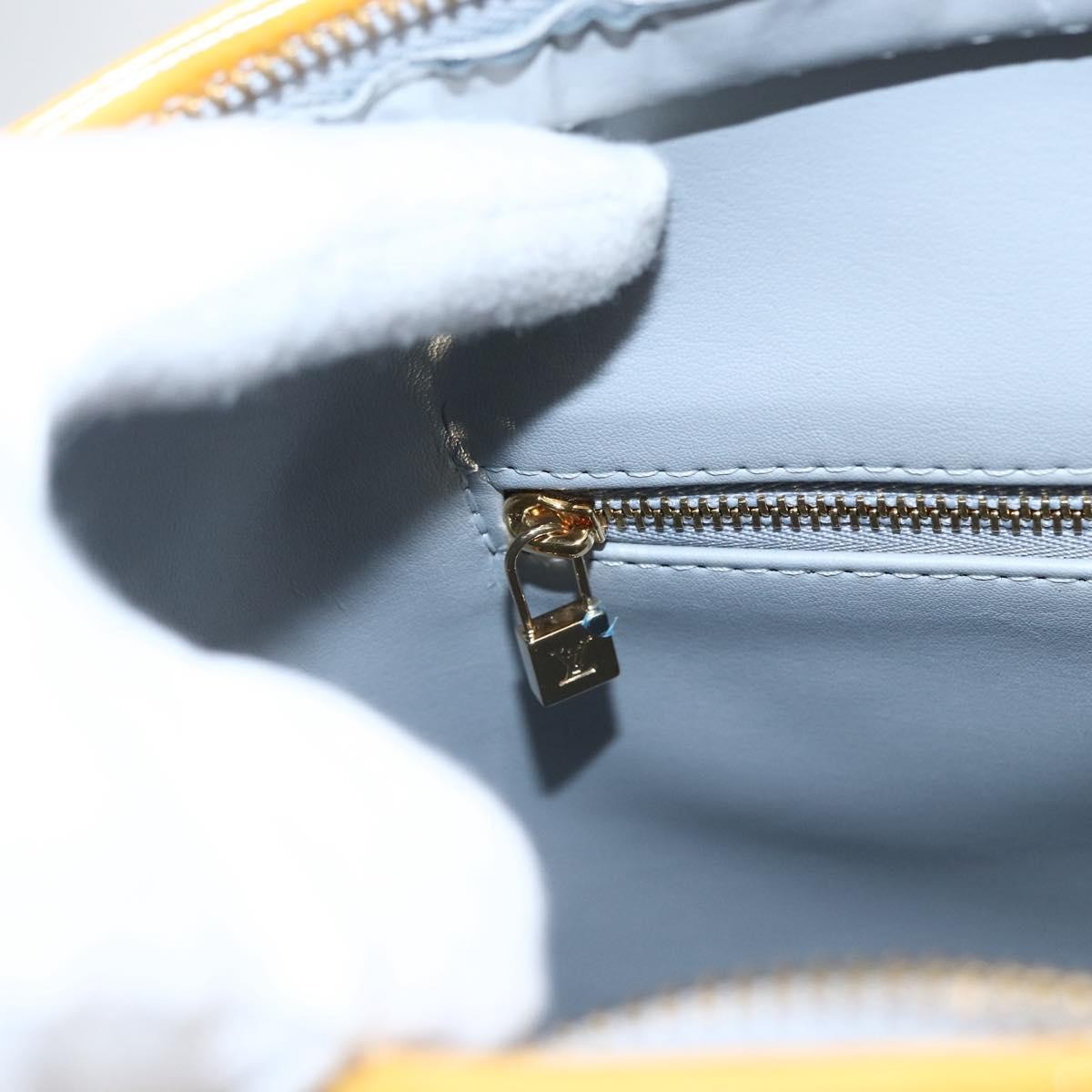 Louis Vuitton Houston Handbag Monogram Vernis, YELLOW, PATENT_LEATHER, Tote bag