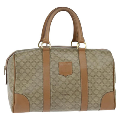 Celine Vintage Macadam Boston bag Canvas, BEIGE, CANVAS, Travel bag