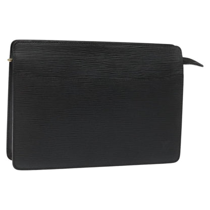 Louis Vuitton Pochette Homme Epi Leather, BLACK, LEATHER, Clutche & pouche