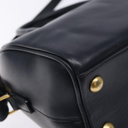 Saint Laurent Classic Baby Duffle Bag Leather, NAVY, LEATHER, Handbag