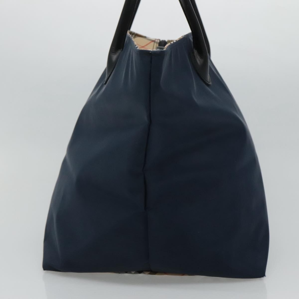 Burberry Nova Check Tote Nylon, NAVY, NYLON, Tote bag