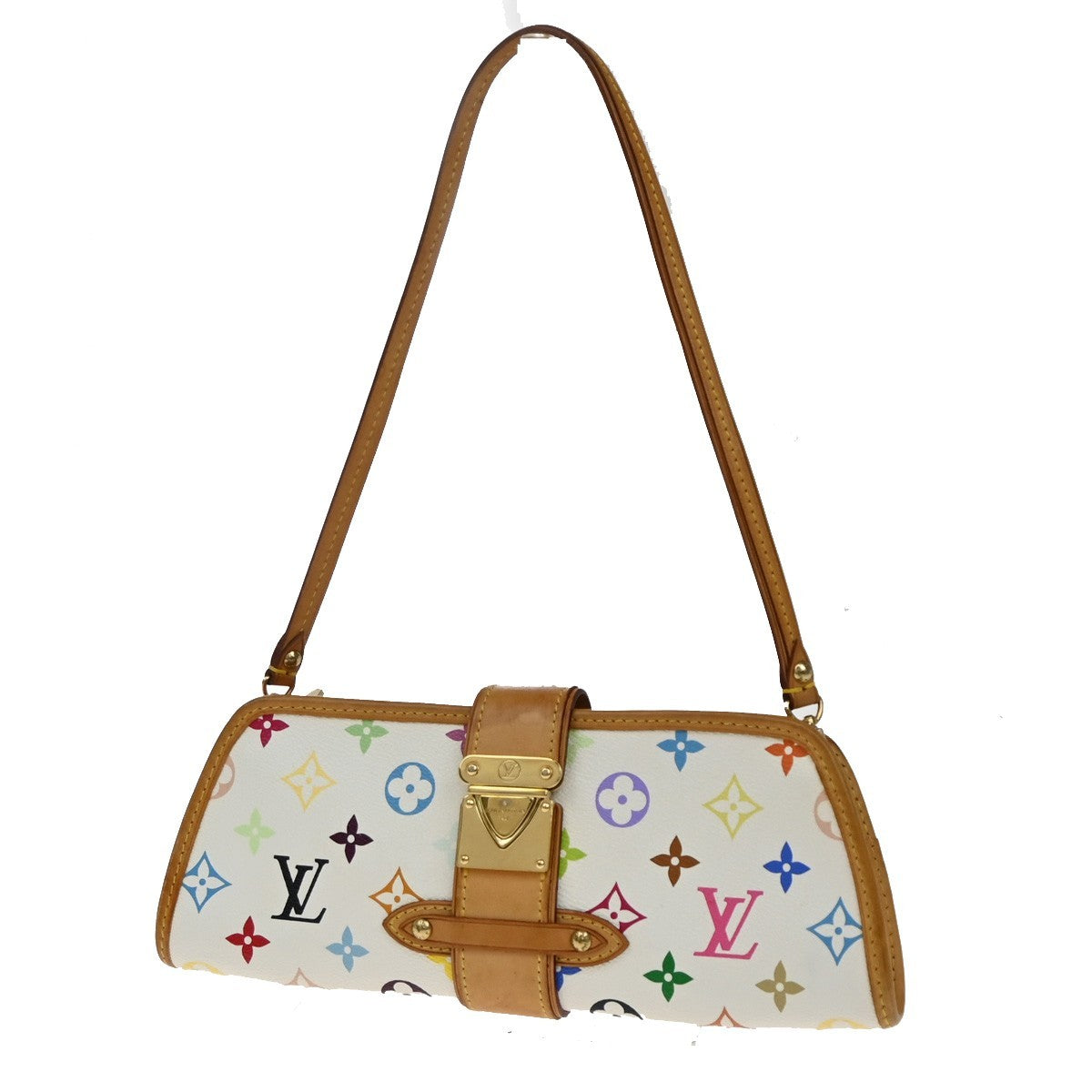 Louis Vuitton Shirley Handbag Monogram Multicolor, WHITE, CANVAS, Handbag