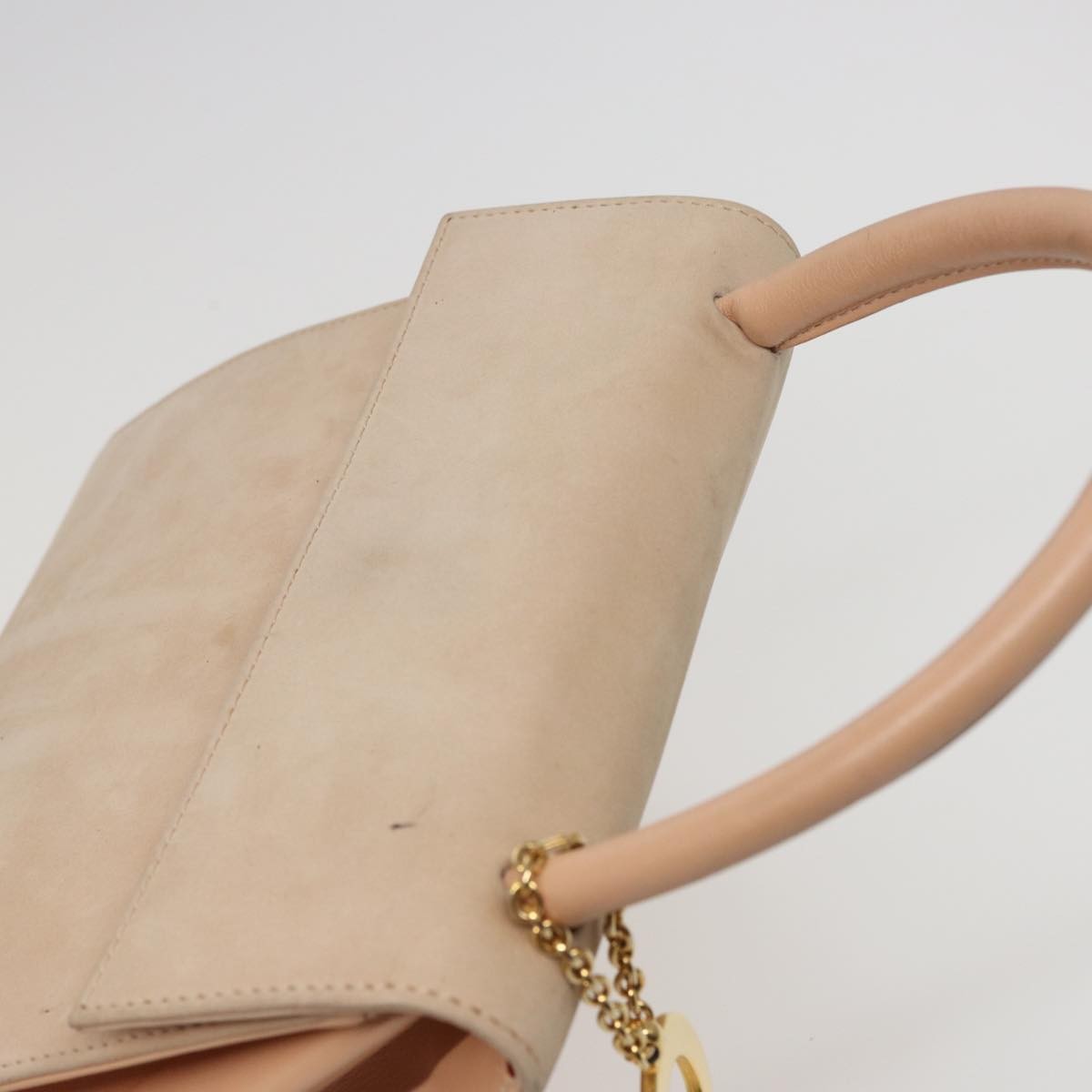 Celine Handbag Suede, BEIGE, SUEDE, Handbag