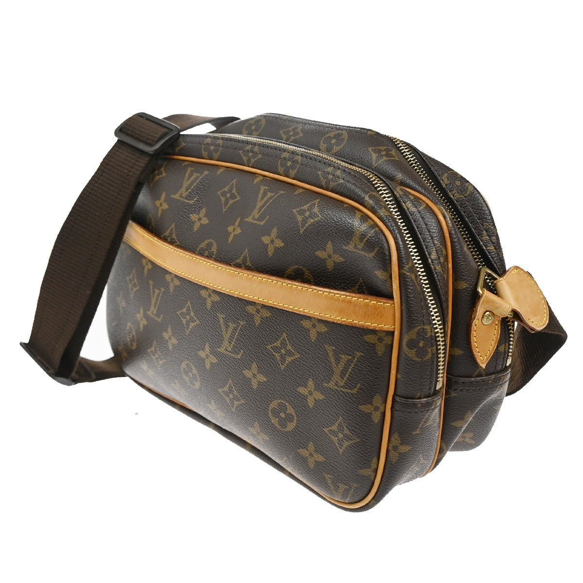 Louis Vuitton Reporter Bag Monogram Canvas, BROWN, CANVAS, Shoulder bag