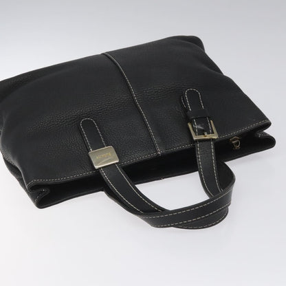 Burberry Handle Tote Leather, BLACK, LEATHER, Tote bag