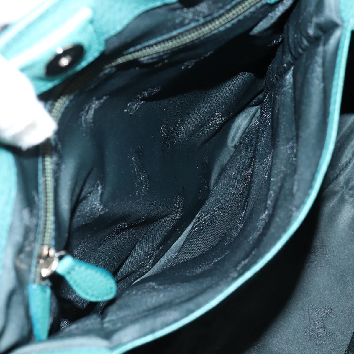 Celine Orlov Handbag Leather, TURQUOISE, LEATHER, Handbag