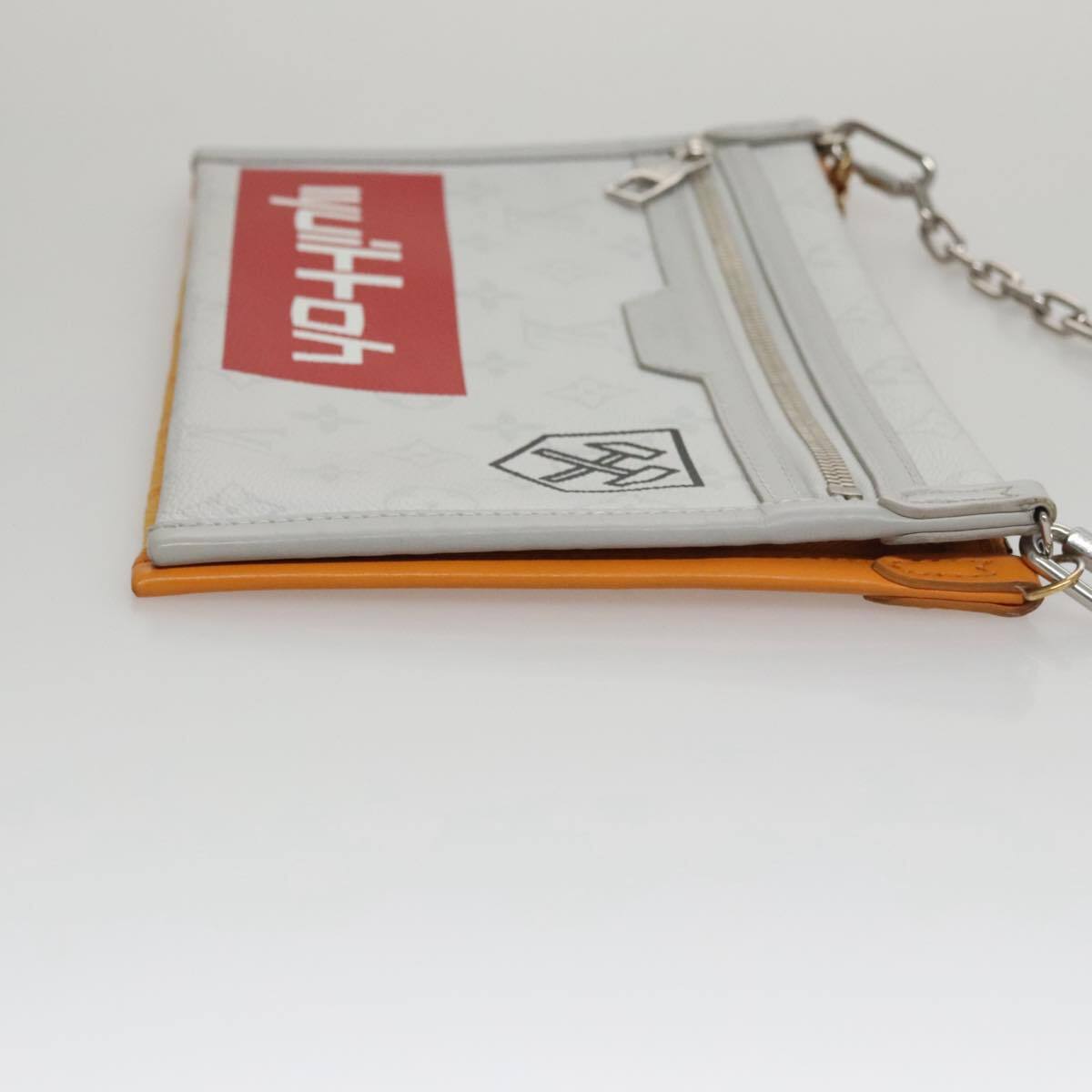 Louis Vuitton Double Flat Messenger Bag Limited Edition Logo Story Monogram Canvas and Denim, MULTICOLOUR, CANVAS, Shoulder bag