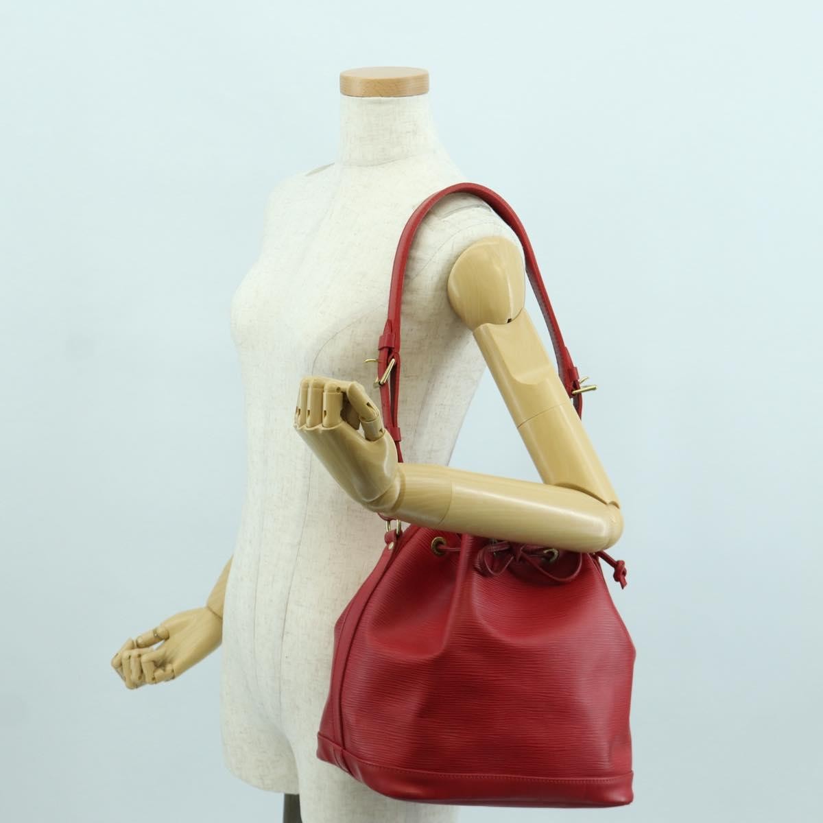Louis Vuitton Petit Noe Handbag Epi Leather, Red, Leather, Shoulder Bag
