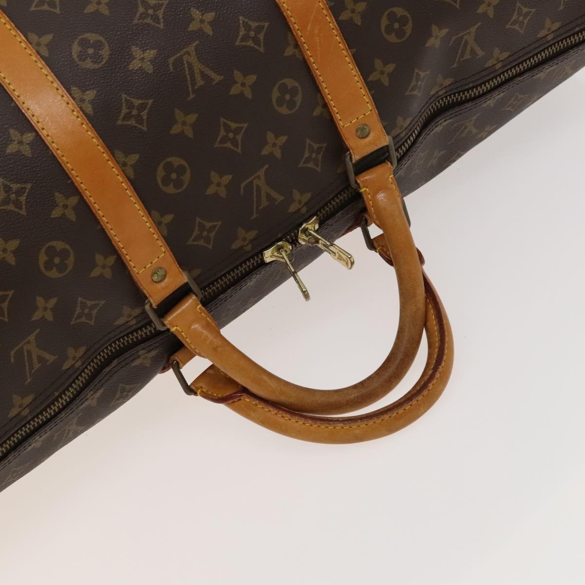 Louis Vuitton Keepall Bag Monogram Canvas, BROWN, CANVAS, Travel bag
