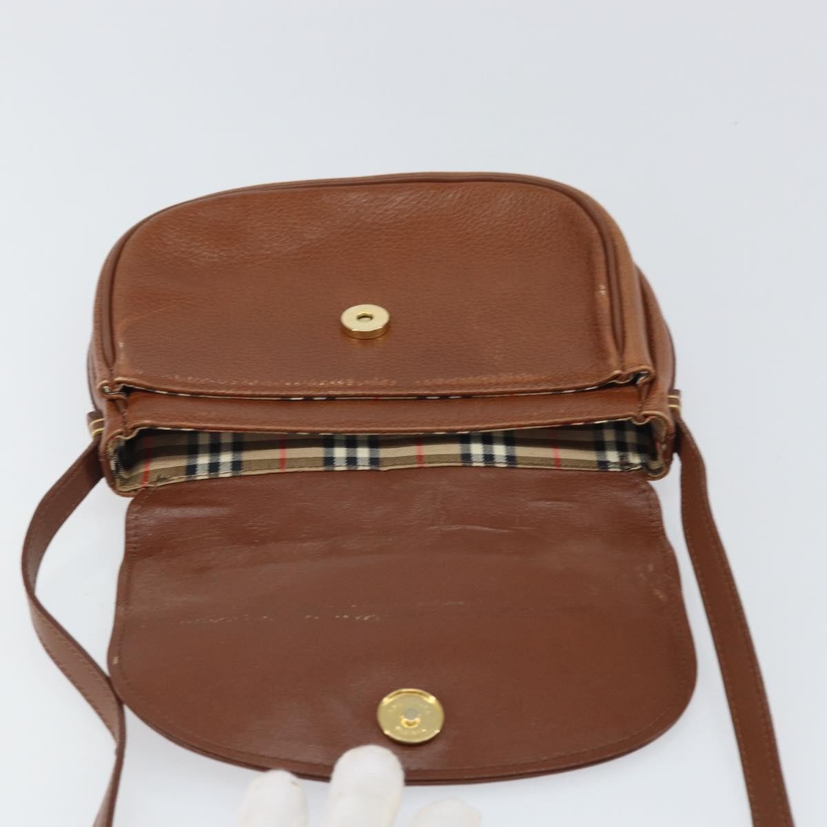 Burberry Vintage Shoulder Bag Leather, BROWN, LEATHER, Shoulder bag