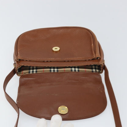 Burberry Vintage Shoulder Bag Leather, BROWN, LEATHER, Shoulder bag