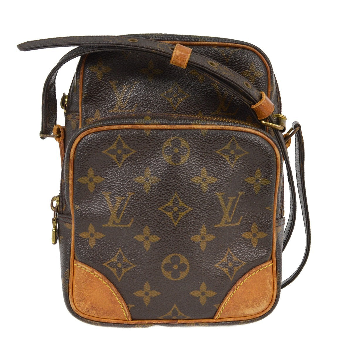 Louis Vuitton Amazone Bag Monogram Canvas, BROWN, CANVAS,LEATHER, Shoulder bag