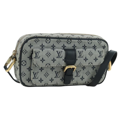 Louis Vuitton Juliette Crossbody Bag Mini Lin, BLUE, CANVAS, Shoulder bag