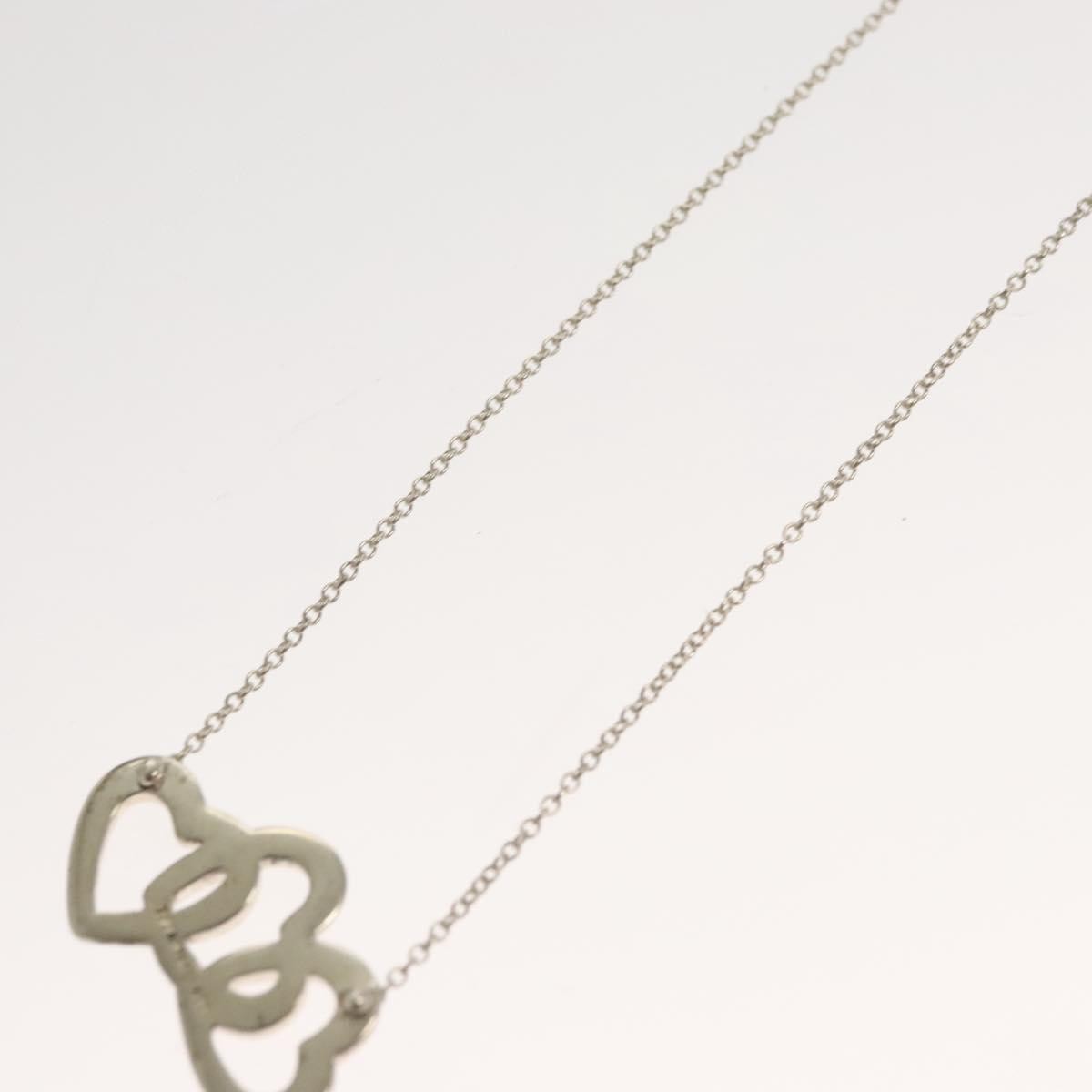 Tiffany & Co. Triple Heart Pendant Necklace Sterling Silver, SILVER, SILVER, Necklace