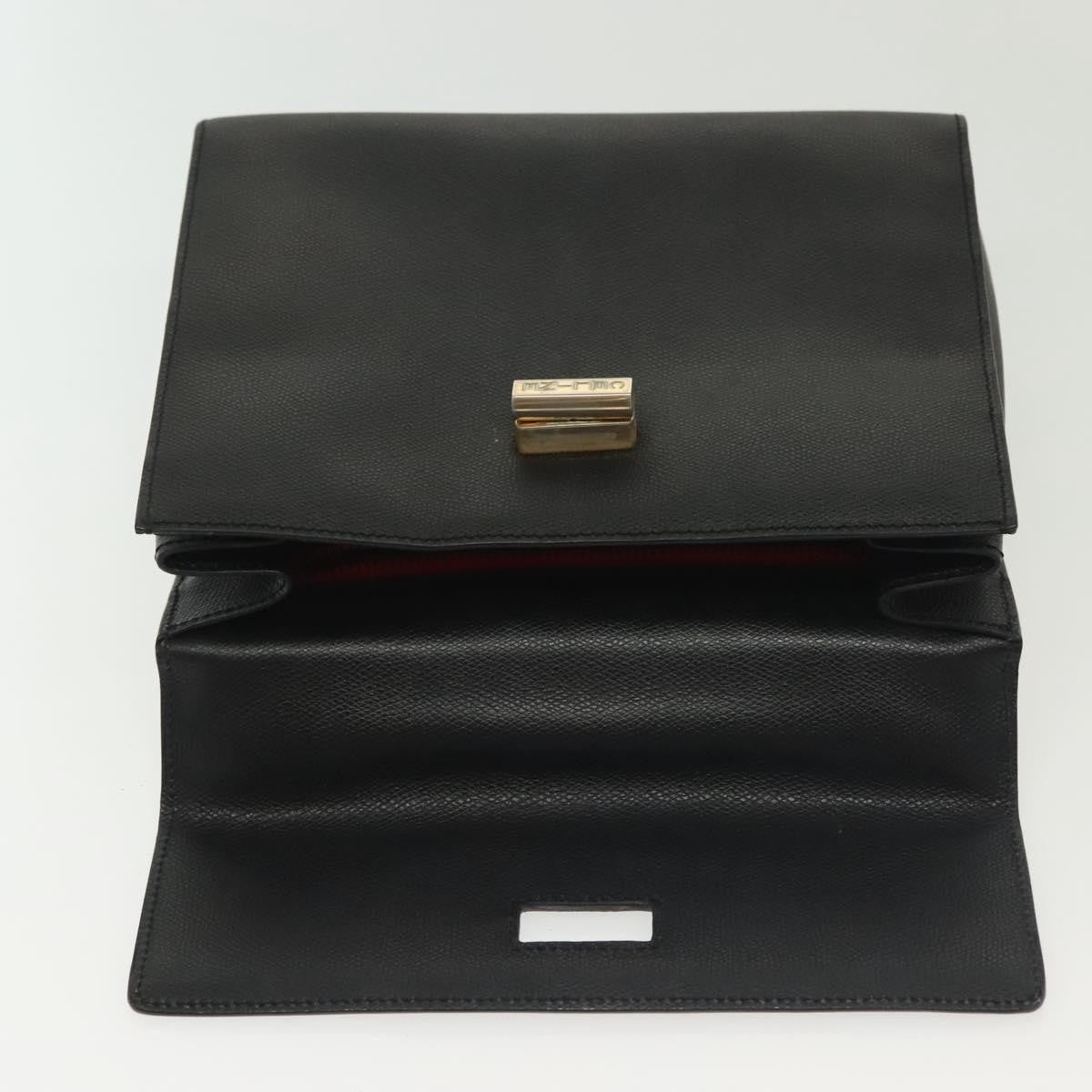 Celine Vintage Convertible Turnlock Top Handle Bag Leather, BLACK, LEATHER, Handbag