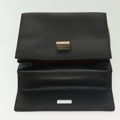 Celine Vintage Convertible Turnlock Top Handle Bag Leather, BLACK, LEATHER, Handbag