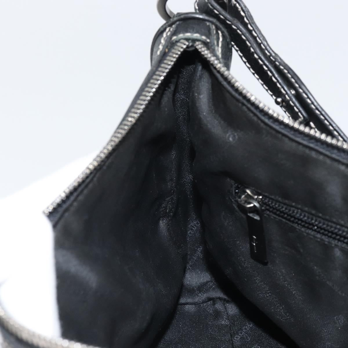 Salvatore Ferragamo Gancini Shoulder Bag Leather, BLACK, LEATHER, Shoulder bag