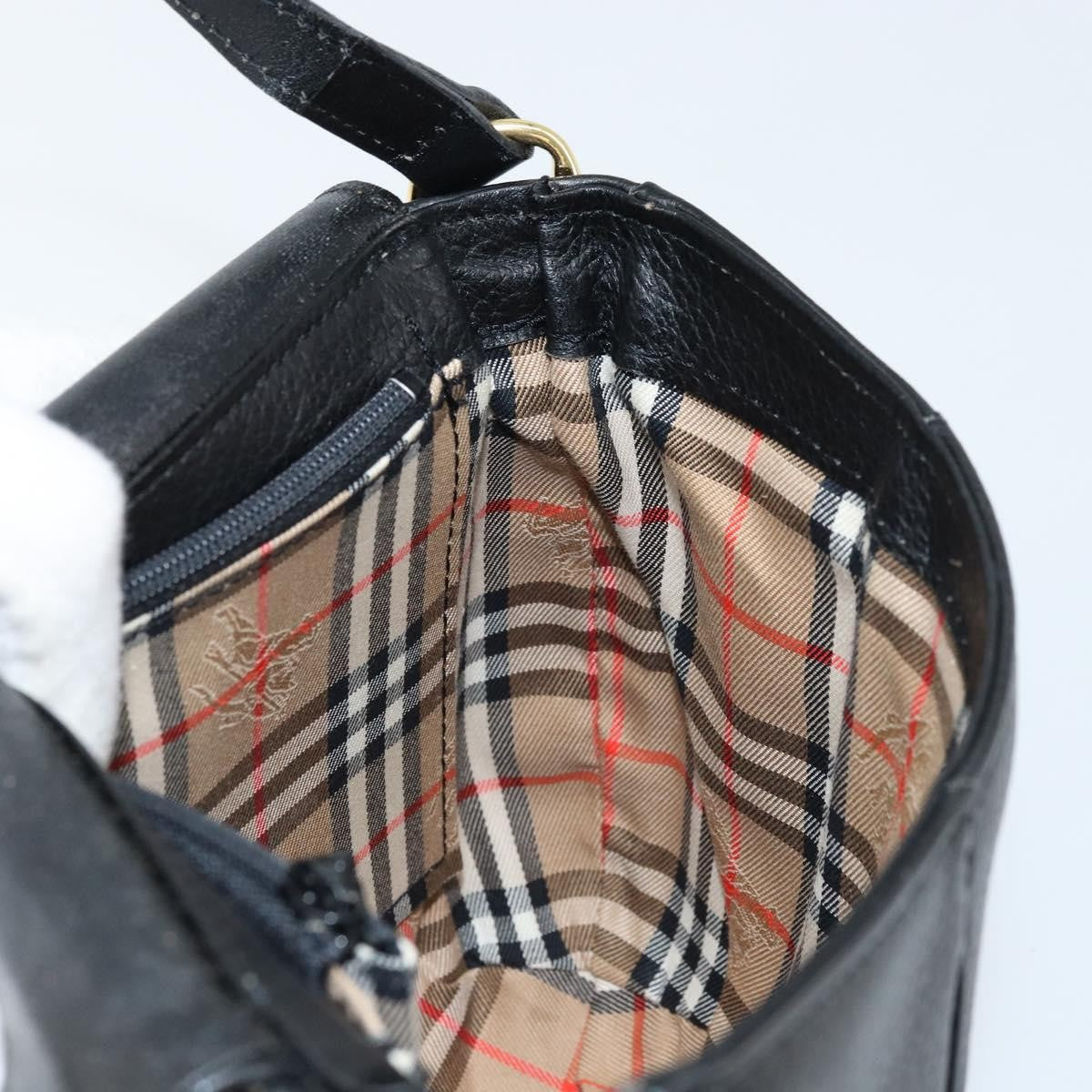 Burberry Flap Shoulder Bag Leather, BLACK, LEATHER, Shoulder bag
