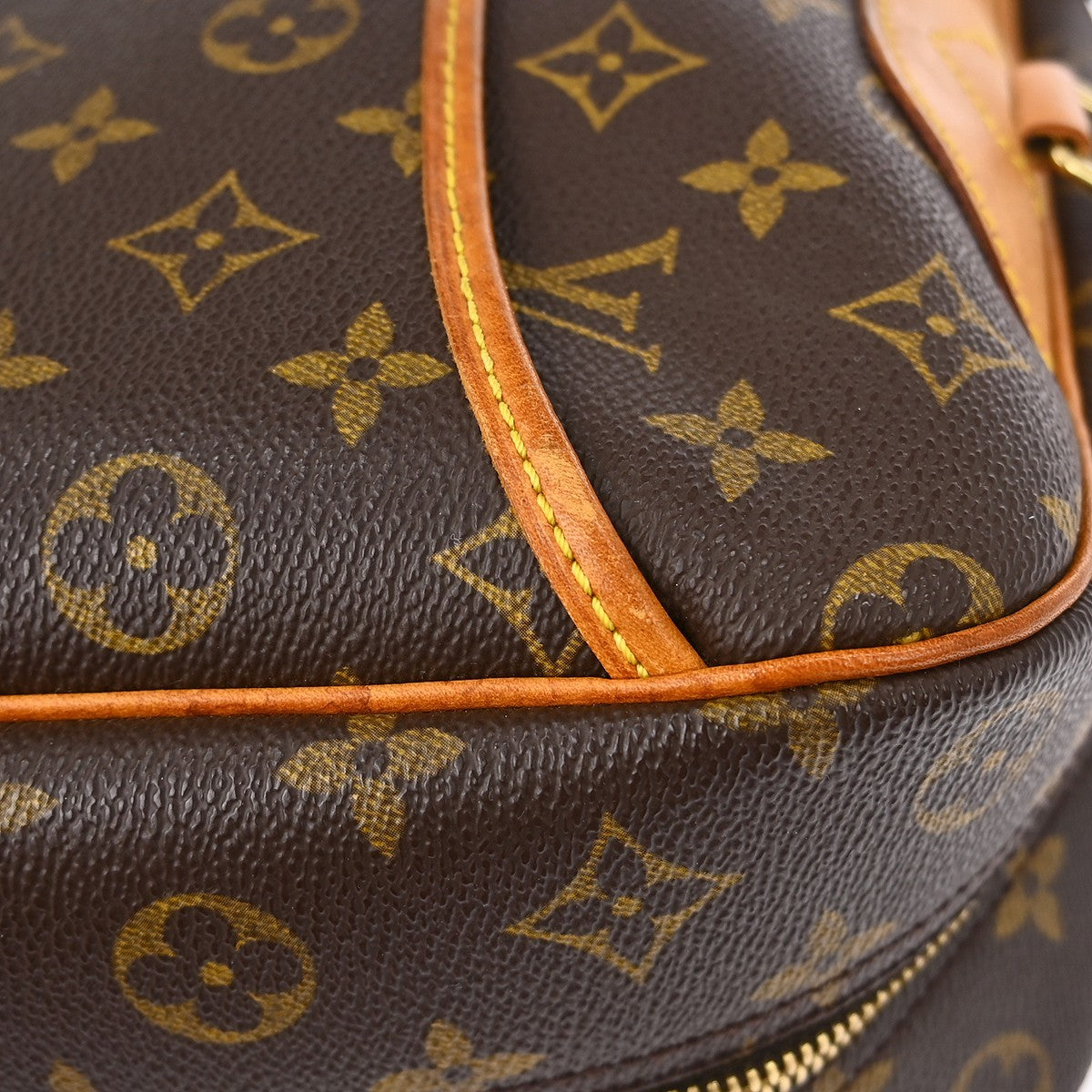 Louis Vuitton Deauville Handbag Monogram Canvas, Brown, Canvas, Handbag