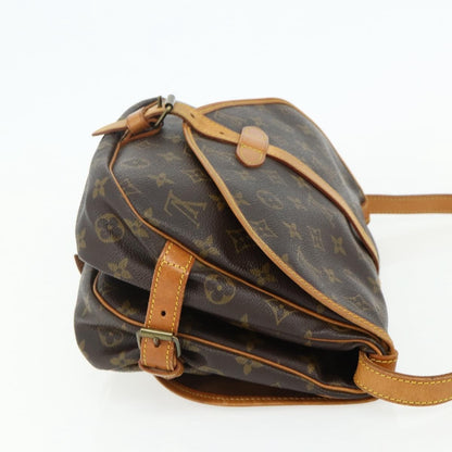 Louis Vuitton Saumur Handbag Monogram Canvas, Brown, Canvas, Shoulder Bag