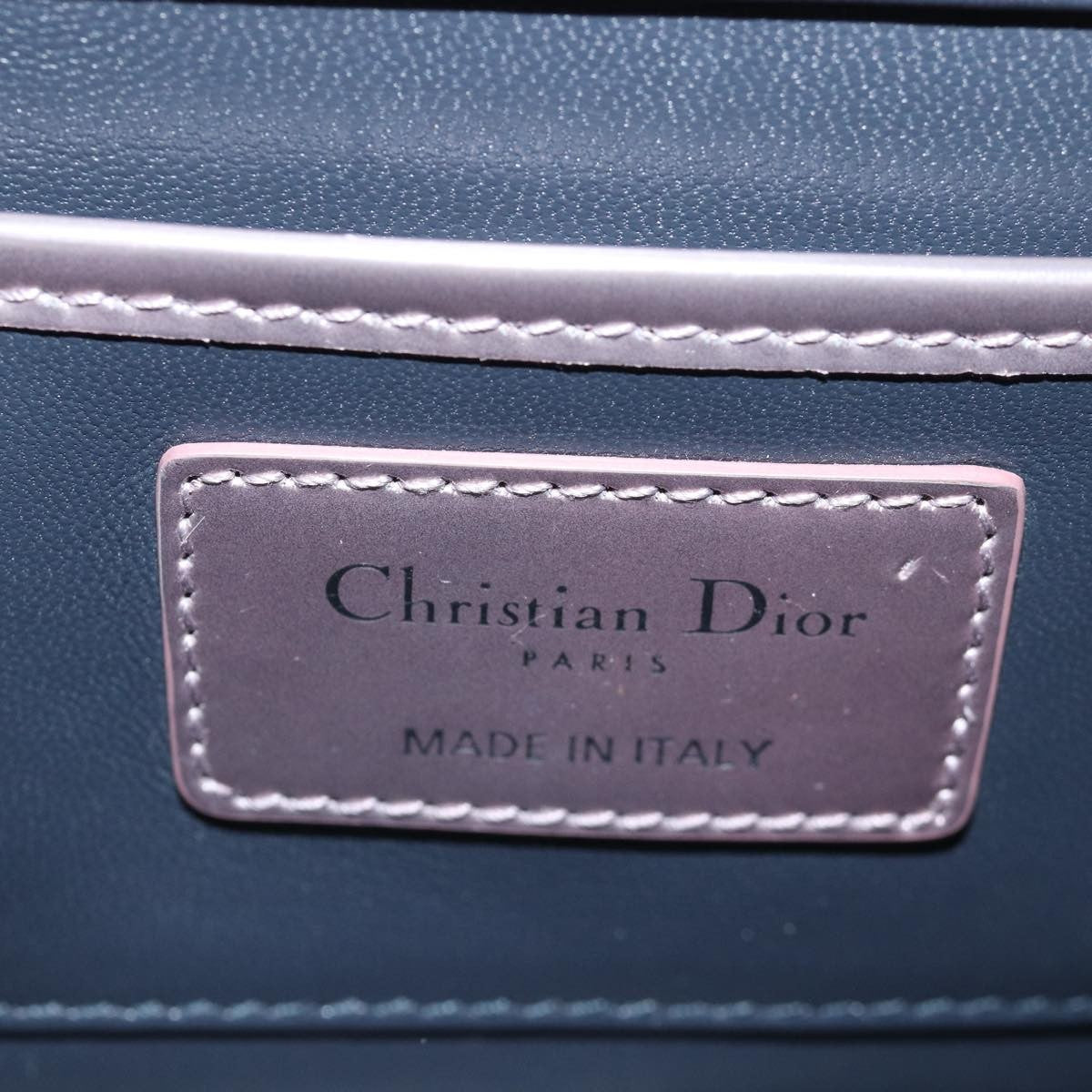 Christian Dior Lady Dior Croisiere Chain Wallet Micro Cannage Metallic Calfskin, PINK, LEATHER, Shoulder bag