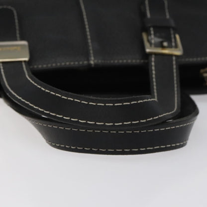 Burberry Handle Tote Leather, BLACK, LEATHER, Tote bag