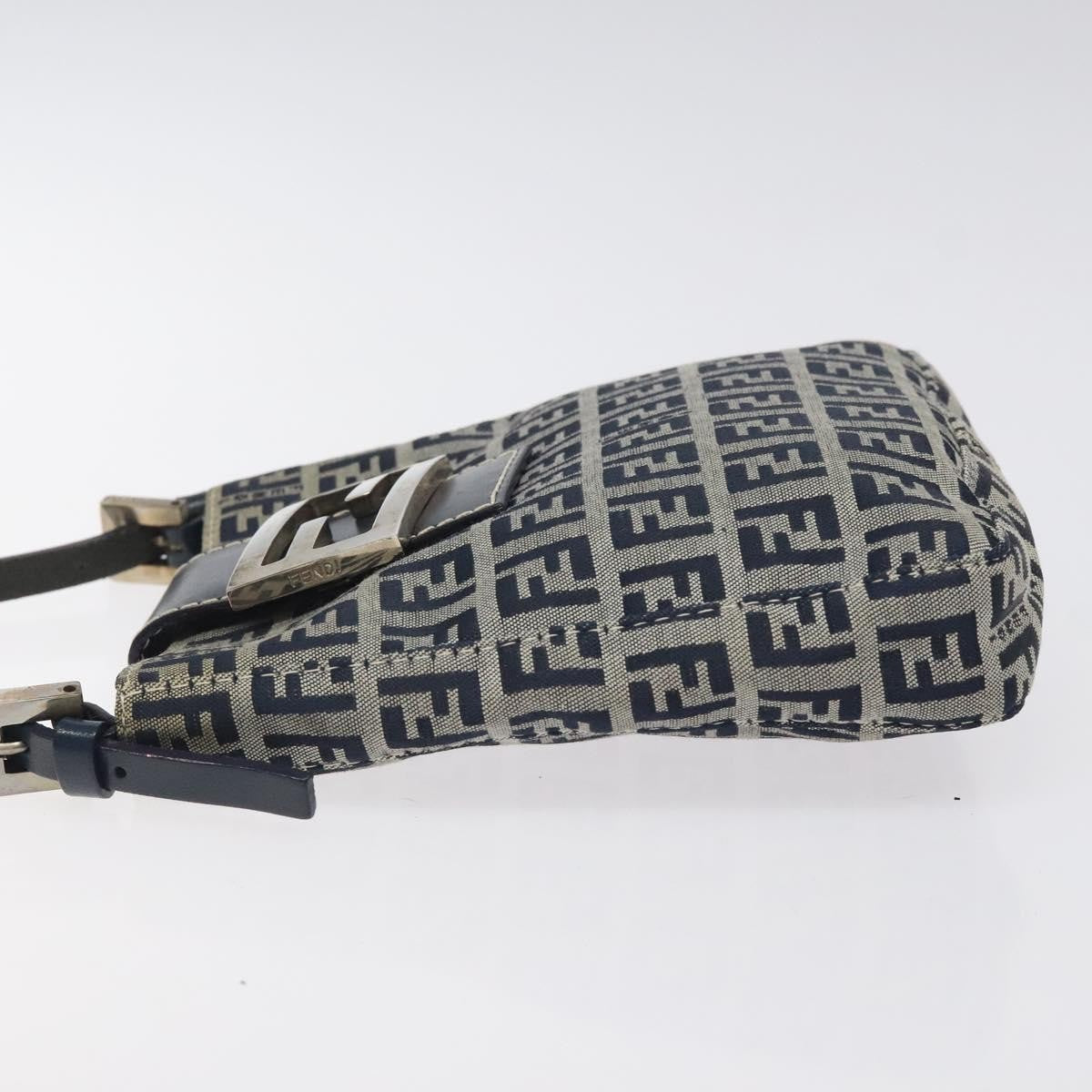 Fendi Vintage Shoulder Bag Zucca Canvas, NAVY, CANVAS, Shoulder bag