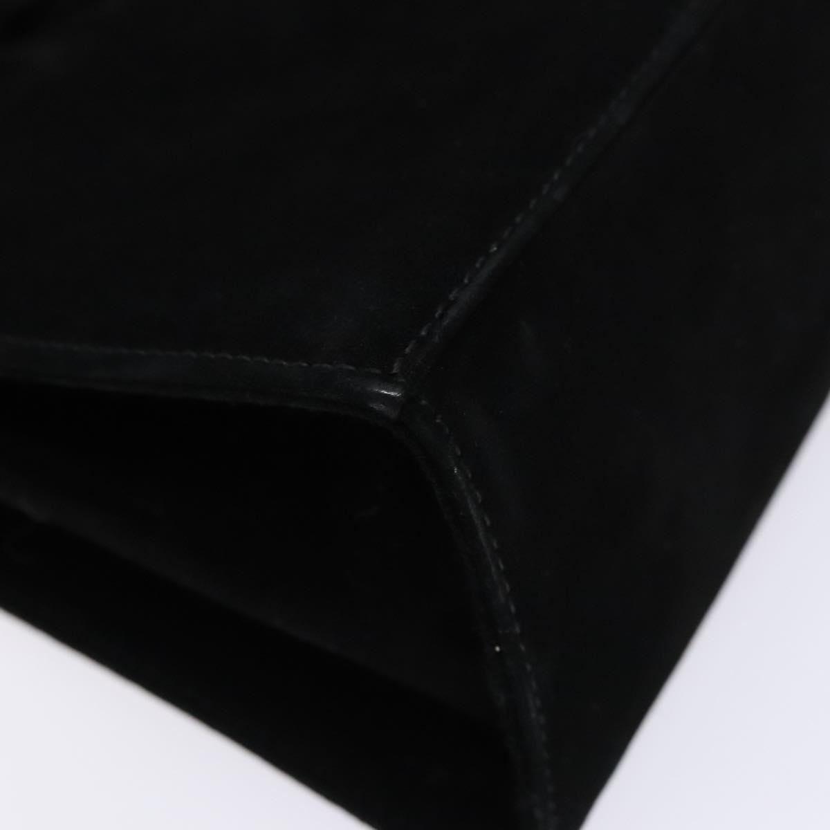 Salvatore Ferragamo Convertible Top Handle Bag Leather, BLACK, SUEDE, Handbag