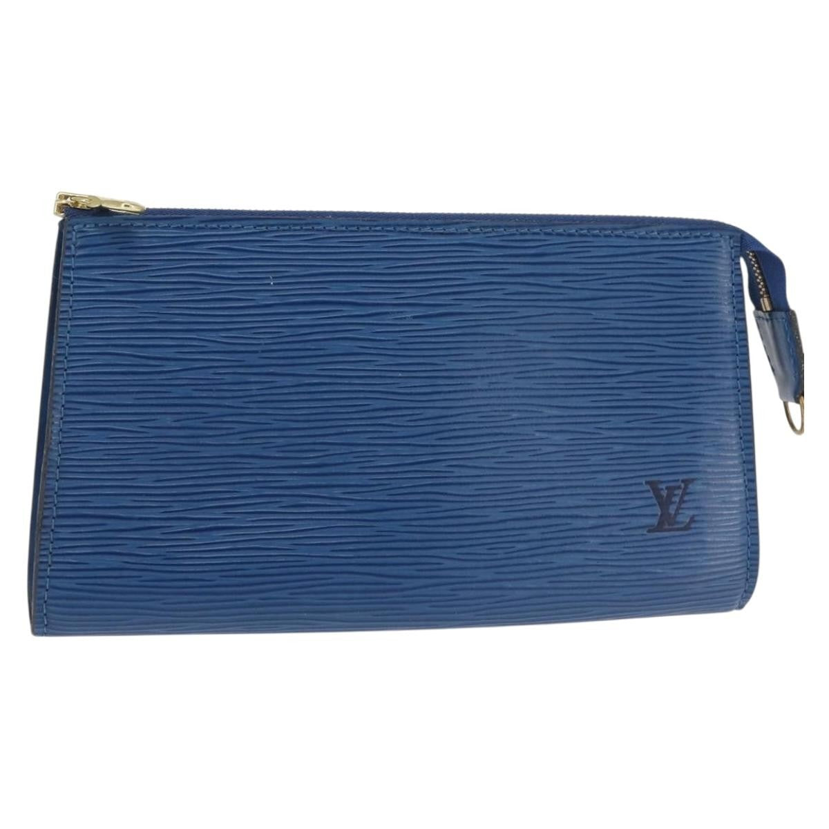 Louis Vuitton Pochette Accessoires NM Epi Leather, BLUE, LEATHER, Clutche & pouche
