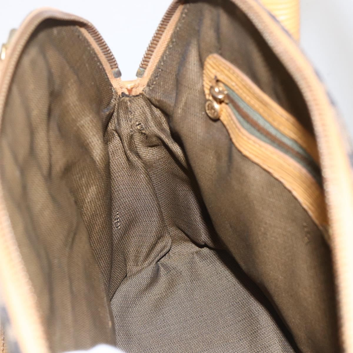 Fendi Vintage Zucca Handbag Zucca, BROWN, CANVAS, Handbag