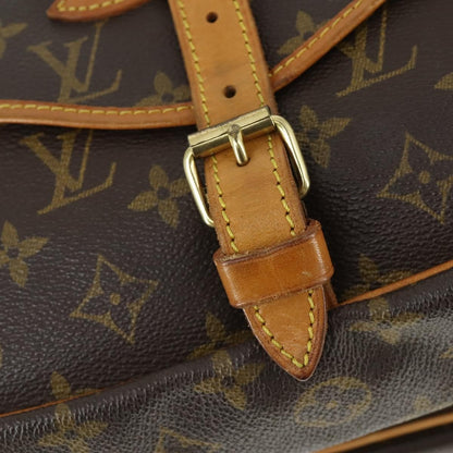 Louis Vuitton Saumur Handbag Monogram Canvas, BROWN, CANVAS, Shoulder bag