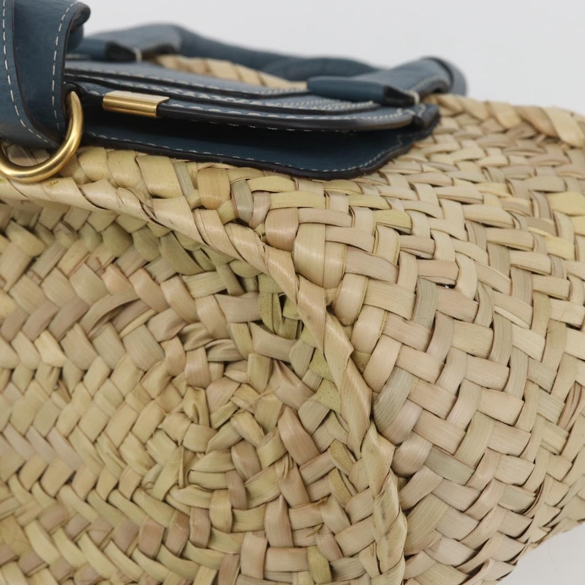 Chloe Marcie Basket Bag Raffia, Beige, Wicker, Tote Bag