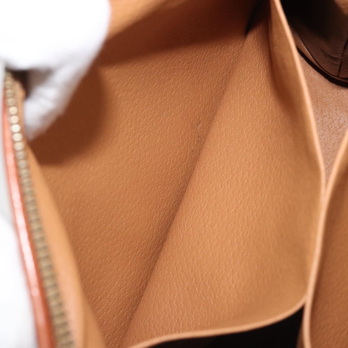 Celine Macadam Pochette Canvas and Leather, Brown, Canvas, Clutch