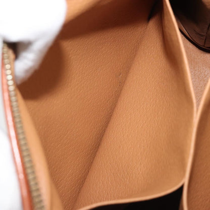 Celine Macadam Pochette Canvas and Leather, Brown, Canvas, Clutch
