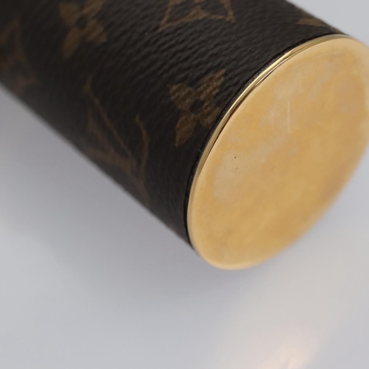 Louis Vuitton Lipstick Case on Chain Monogram Canvas, BROWN, CANVAS, Clutche & pouche