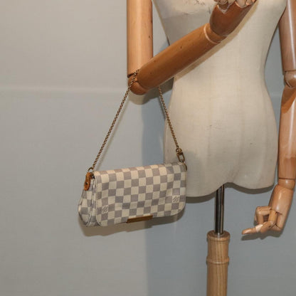 Louis Vuitton Favorite Handbag Damier, WHITE, CANVAS, Handbag