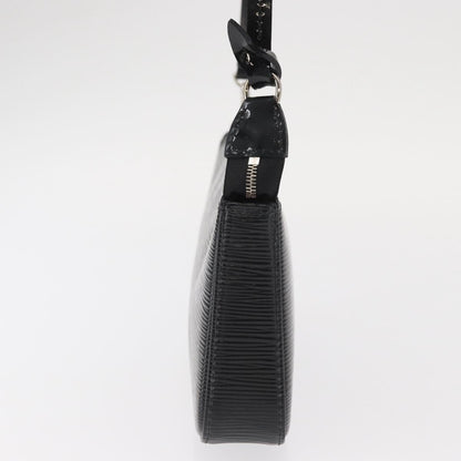 Louis Vuitton Pochette Accessoires NM Electric Epi Leather, BLACK, LEATHER, Clutche & pouche