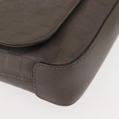 Louis Vuitton District Messenger Bag Damier Infini Leather, GRAY, LEATHER, Shoulder bag