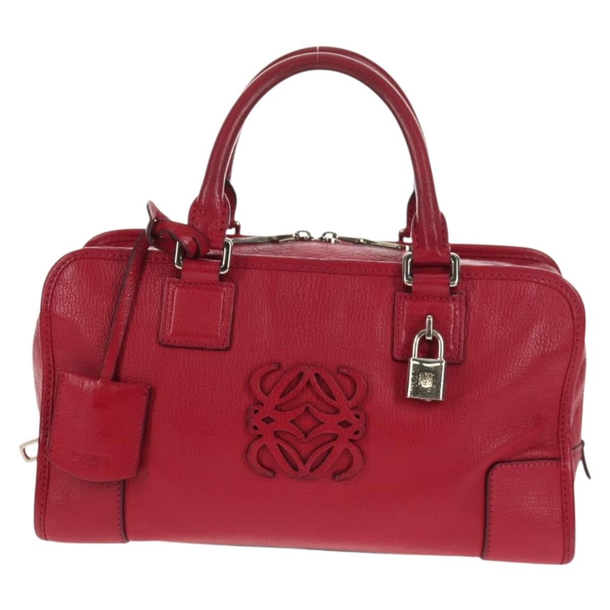 Loewe Amazona Bag Leather, RED, LEATHER, Handbag