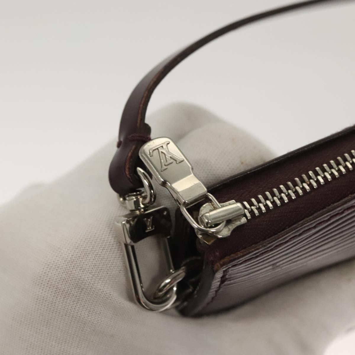 Louis Vuitton Pochette Accessoires Epi Leather, PURPLE, LEATHER, Clutche & pouche